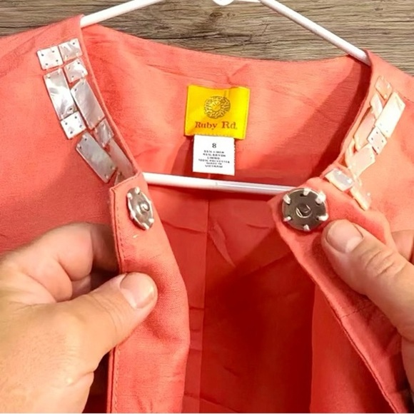 Ruby Rd. Coral Blazer Jacket with Decorative Collar - Picture 10 of 10